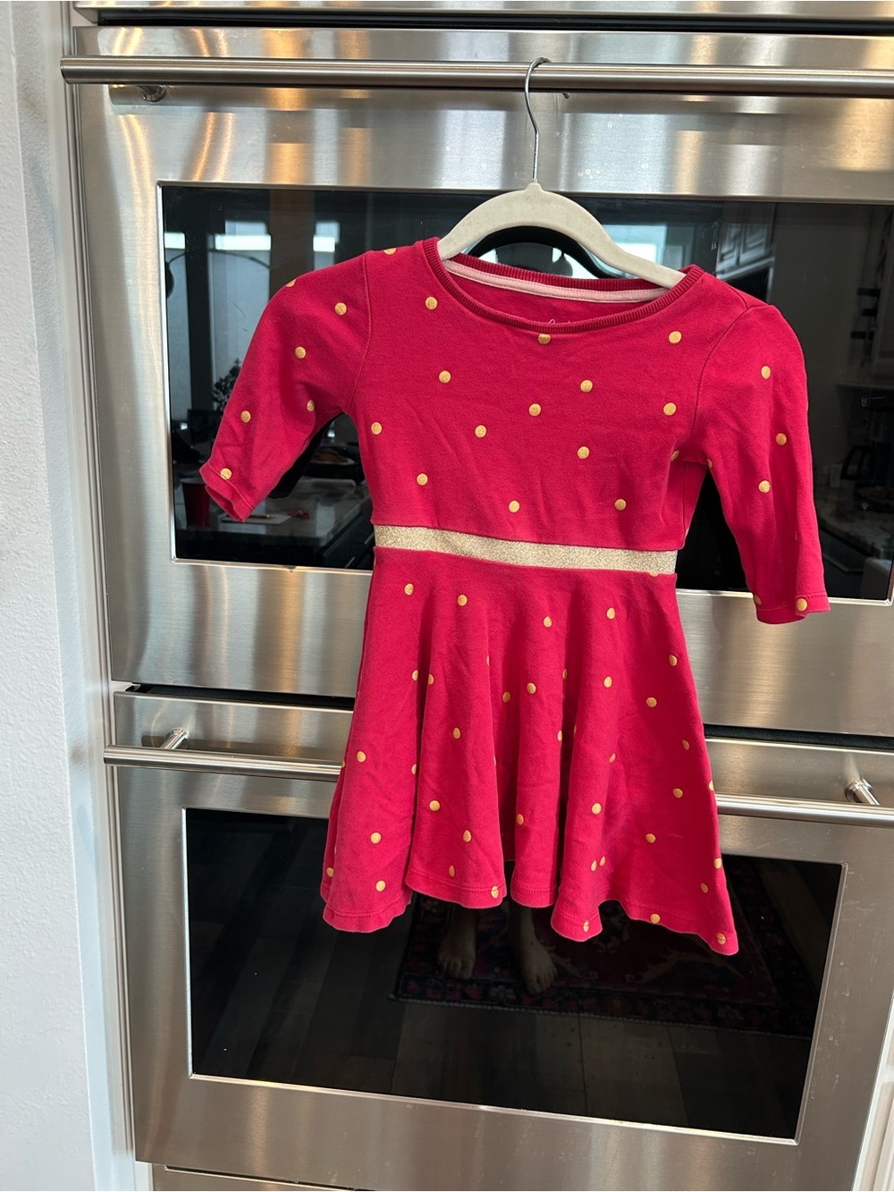 Mini Boden Hot Pink twirl Dress size 3-4 yrs slight wear GUC